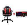 Combo Silla Gamer Lvl Up LU777 Small Rojo Negro + Kit Gamer Urbano 3-1 Mouse + MousePad + Teclado