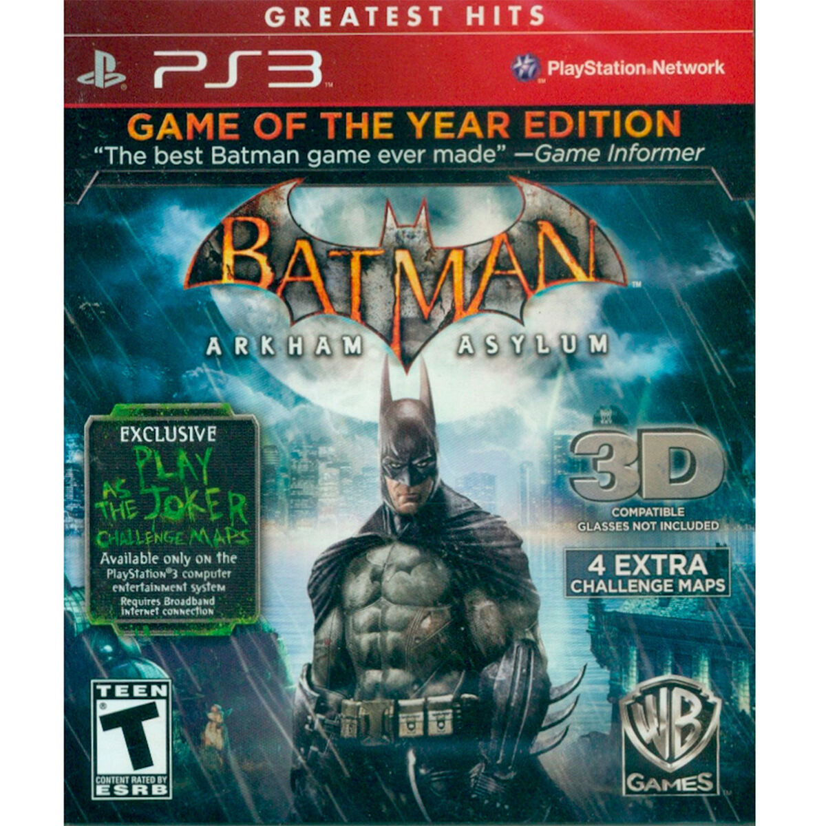 Juego Playstation 3 Batman Arkham Asylum Game Of The Year