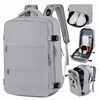 Mochila de Viaje Gris Laptop Compartimento Zapatos Impermeable De Gaune