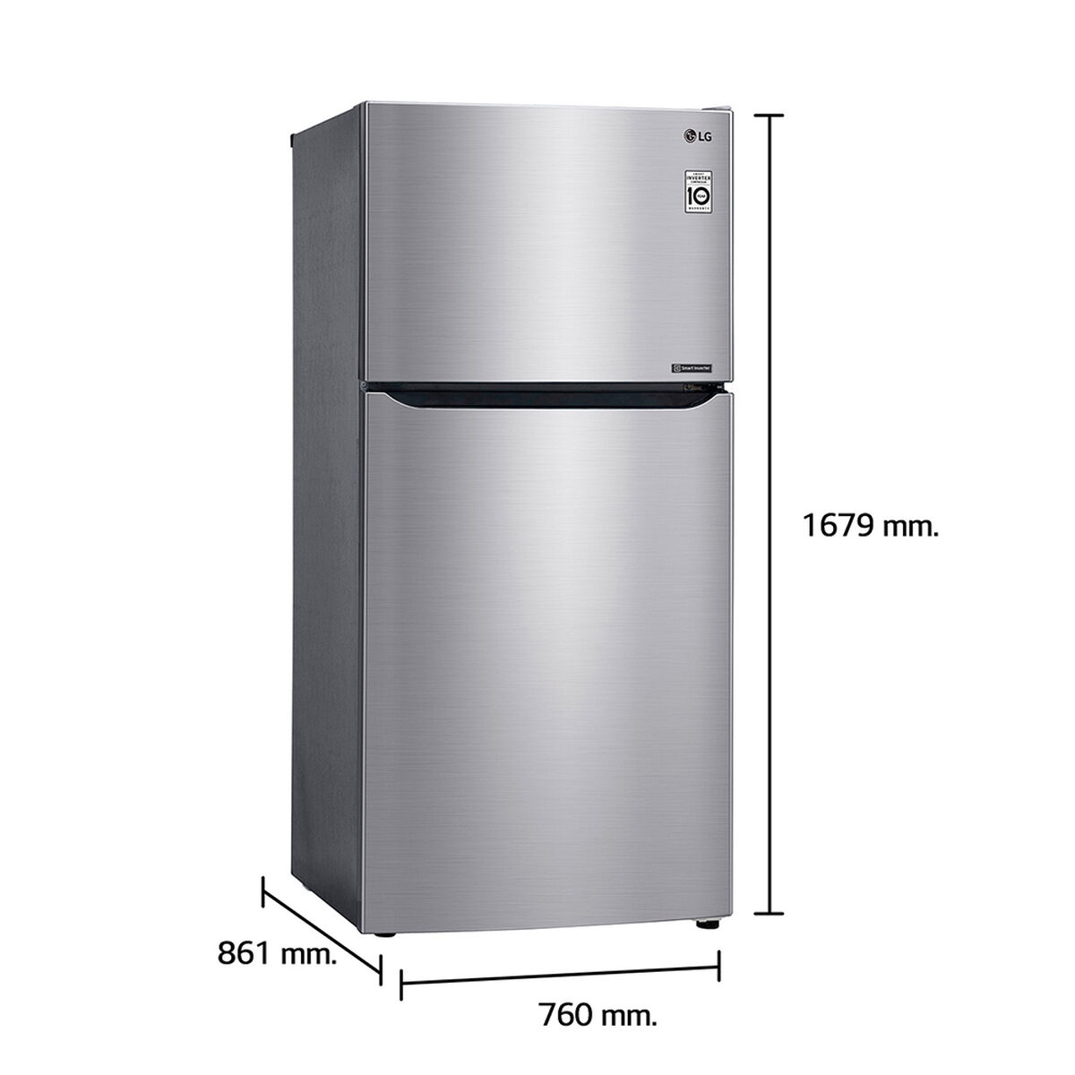 Refrigerador No Frost LG GT57BPSX 553 lts.