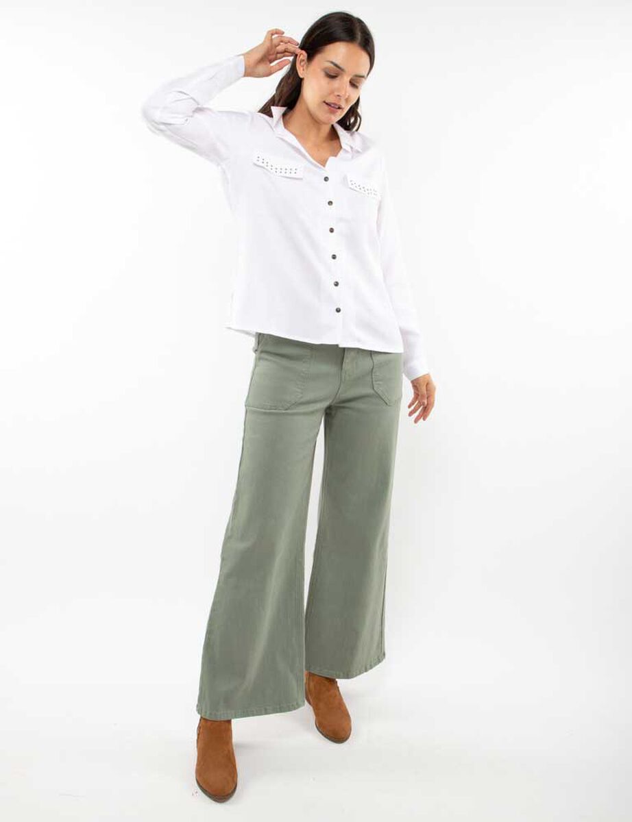 Blusa Lisa Manga Larga  Mujer Alma