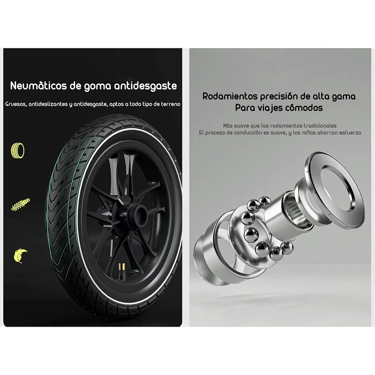 Bicicleta de Equilibrio Aprendizaje 2-8años Lubabycas Verde