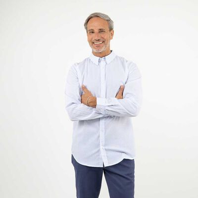 Camisa Manga Larga Hombre Portman Club Marfil