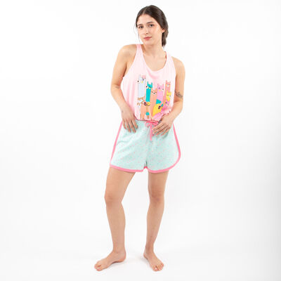 Pijama sin Mangas de Algodón Mujer Icono