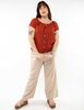 Blusa Botones Manga Corta Mujer Extralindas