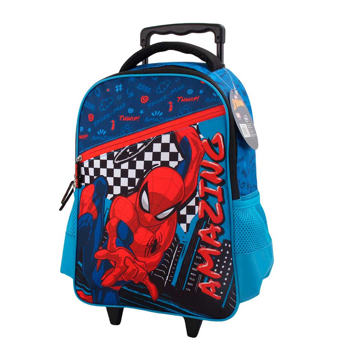 Pack Mochila con Ruedas, Estuche y Lonchera Spider-man