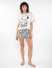 Pijama Corto de Algodón Mujer Snoopy