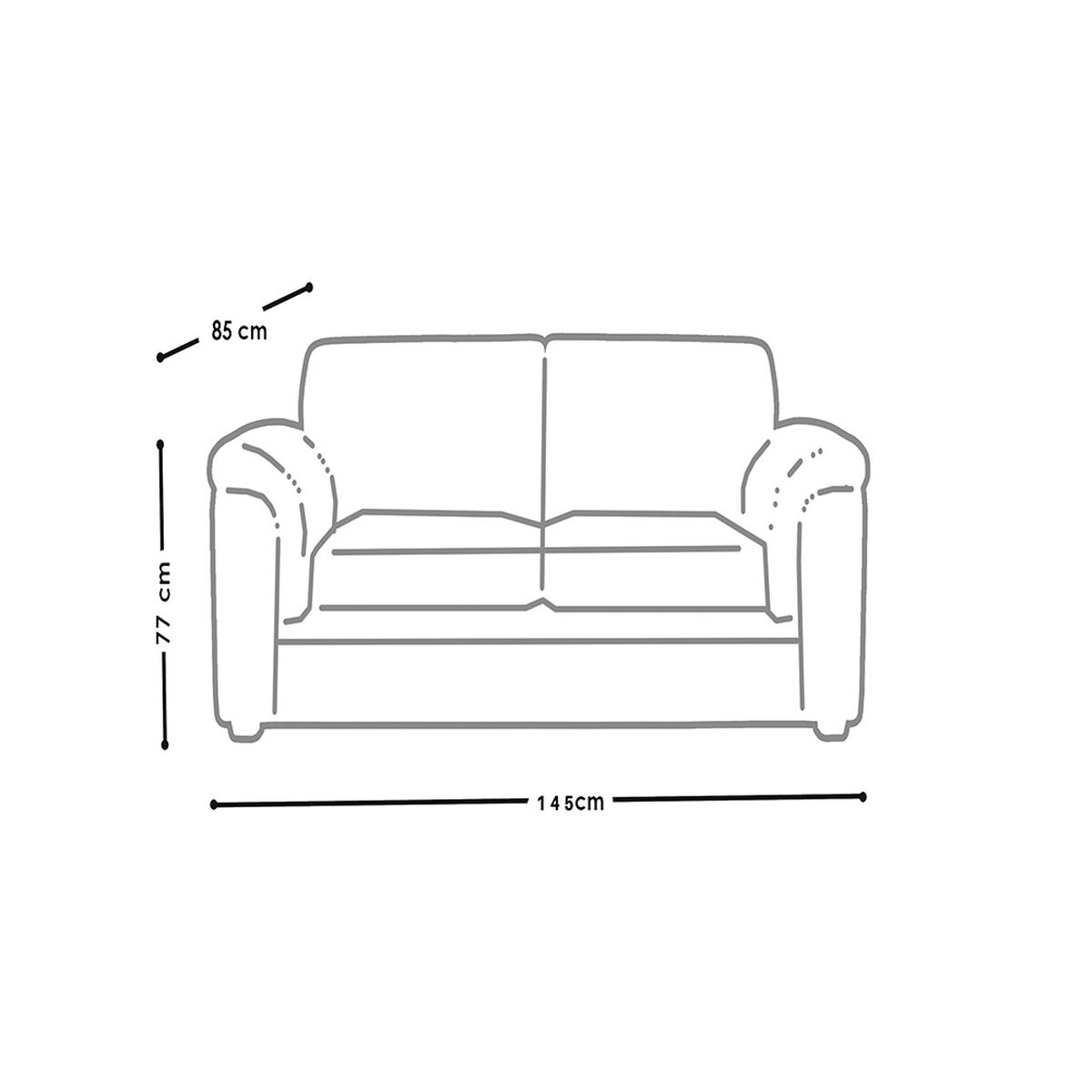 Sof&aacute; Latam Home Ancona 2 Cuerpos Beige