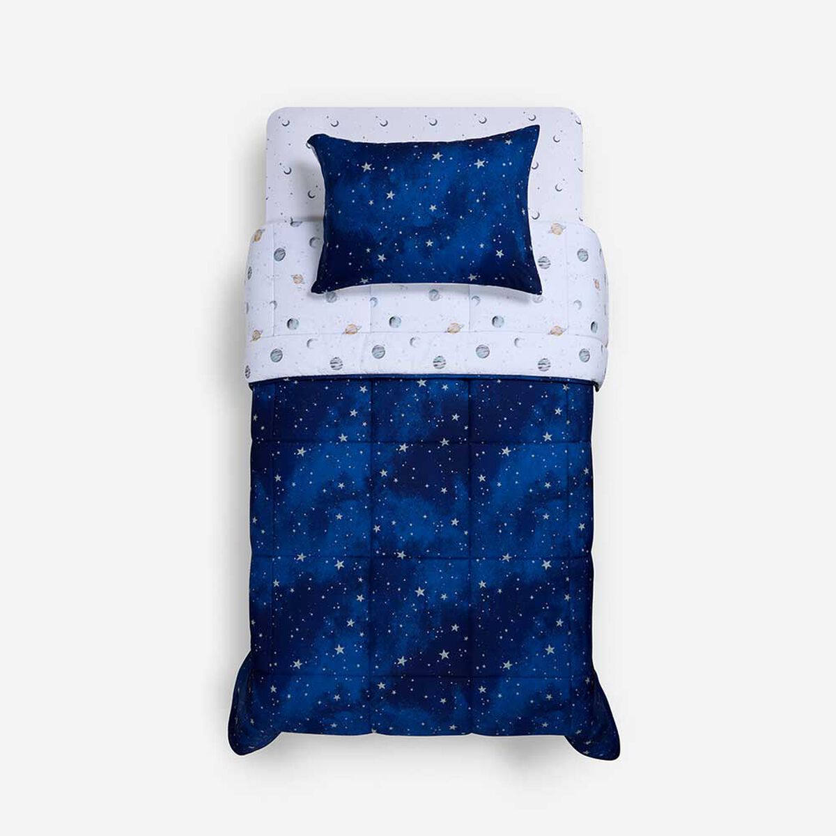 Plum&oacute;n Rosen 1,5 Plazas Kids Astro Azul/Dorado