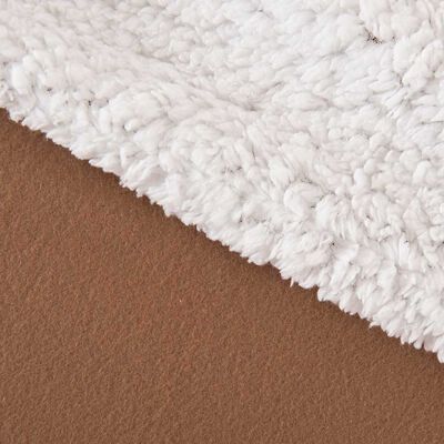 Imagen 2 del producto Frazada Mashini Polar-Sherpa Lisa 1.5 Plazas Café