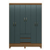 Clóset Casanova Fit 6 Puertas 2 Cajones Café y Gris