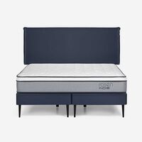 Cama Europea Rosen Base Dividida 2 Plazas Indie + Respaldo Maurice