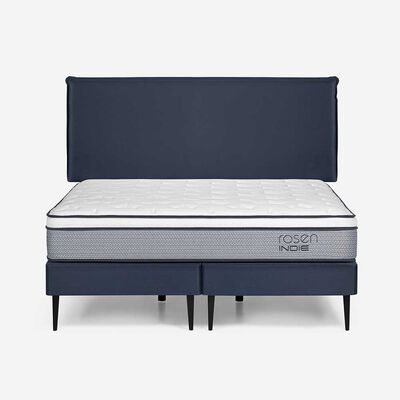 Imagen 1 del producto Cama Europea Rosen Base Dividida 2 Plazas Indie + Respaldo Maurice