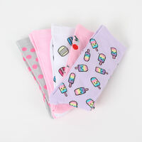 Pack 5 Unidades Calcetin Niña Largo de Algodón Mila Fucsia