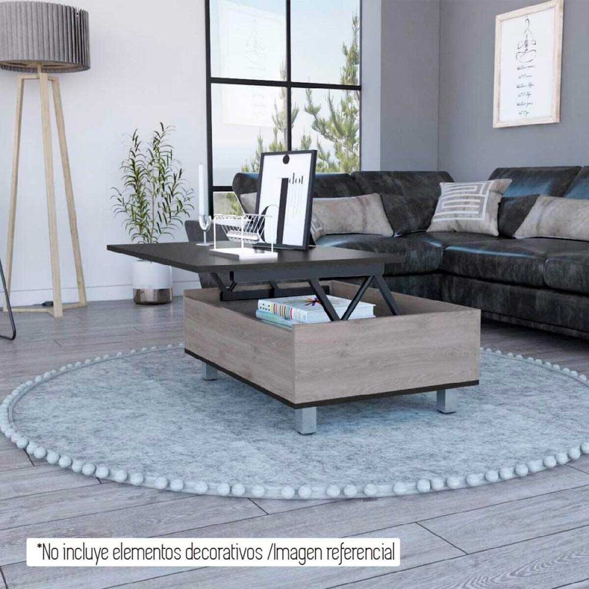 Mesa de Centro TuHome 5G-2 Ceniza/Wengue