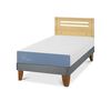 Cama Europea CIC 1,5 Plazas Excellence + Respaldo Munich Mostaza