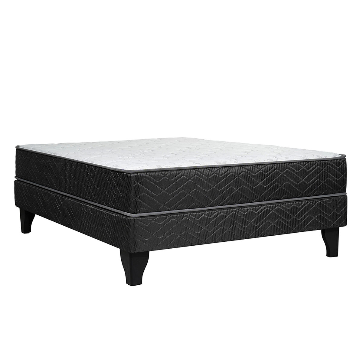 Cama Europea Celta 2 Plazas Active + Set Textiles + Almohadas