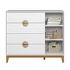 Cómoda Vekkahome Ipe 4 Cajones 1 Puerta Blanco