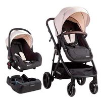 Coche Cuna Travel System Bebe Cosmos con Base Beige Bebesit