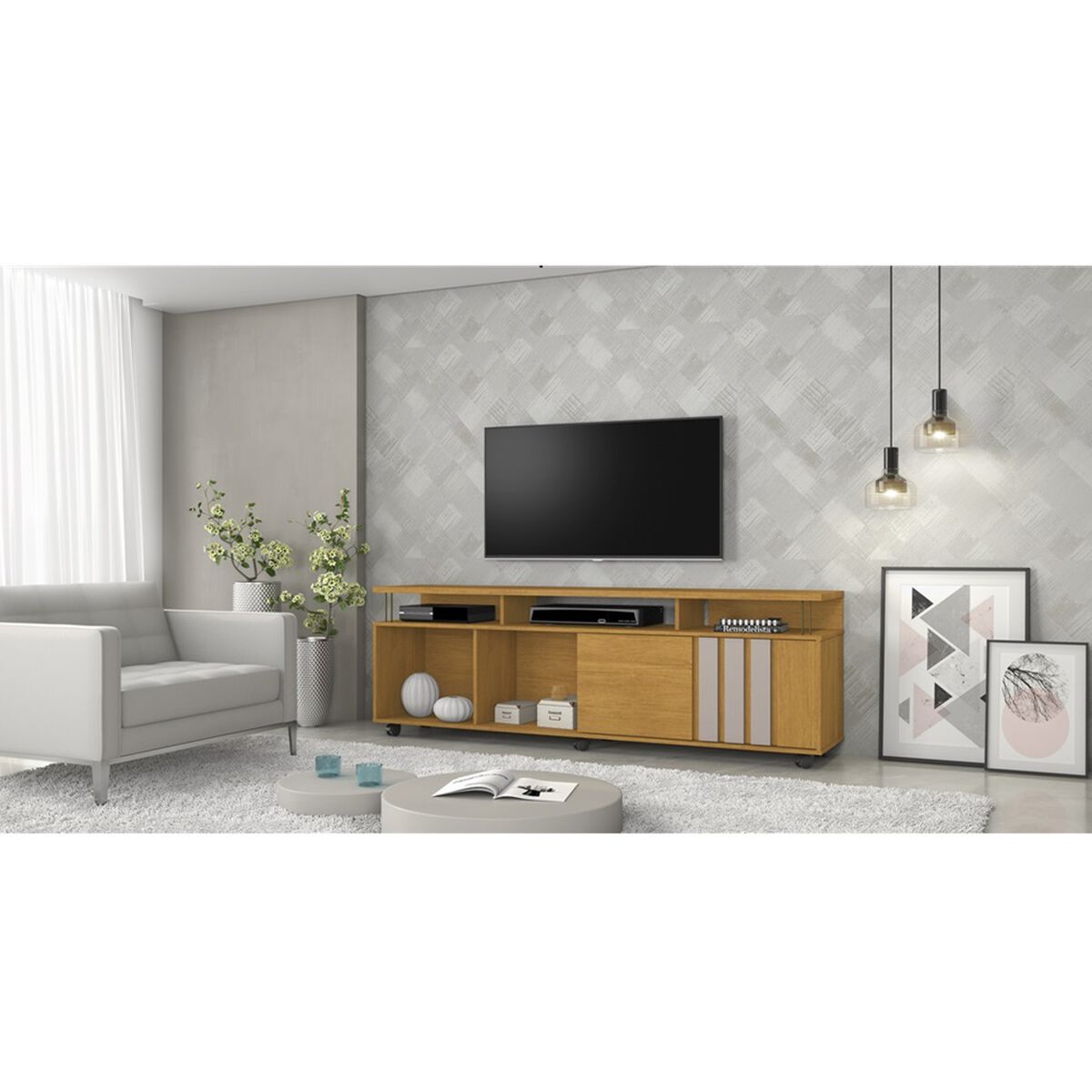 Rack Di Poretti Atraente 70" Caf&eacute;