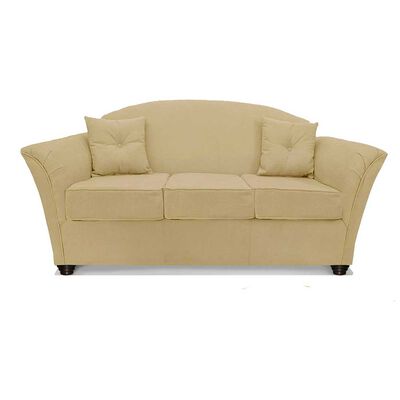Sofá Elegant Detail Oregon  3 Cuerpos Tela Beige