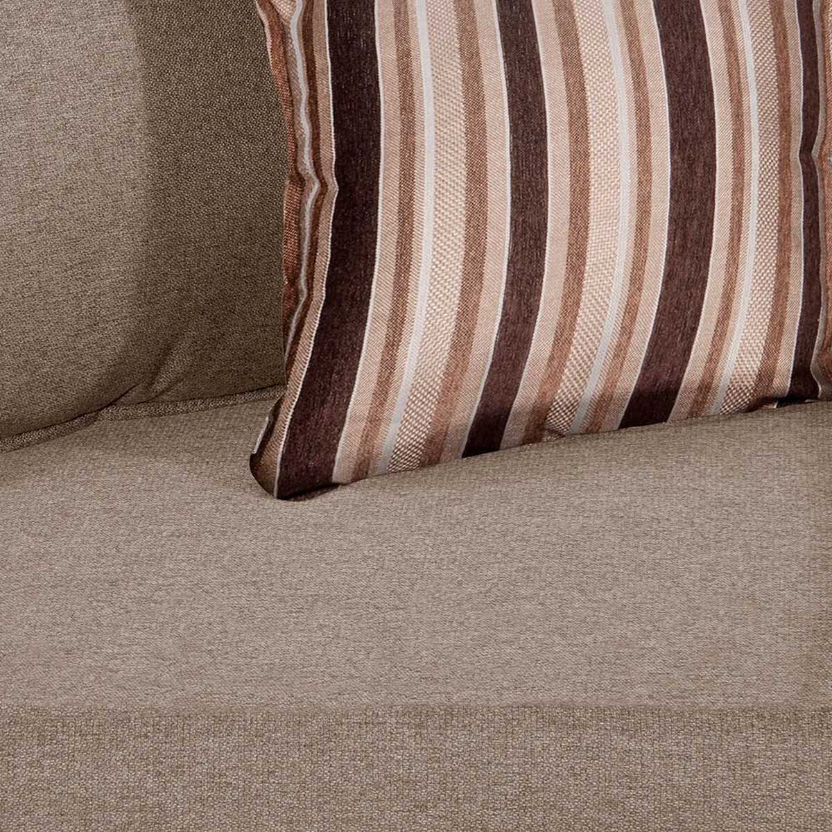 Sofá Seccional Ruzam Mobel Milano 5 Cuerpos Lino Beige