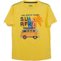 Polera Manga Corta Niño Cutback Amarillo, Azul, Gris, Naranjo