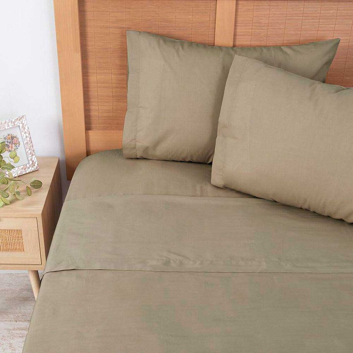 Juego de S&aacute;banas Mashini 144 Hilos King Lisa Verde