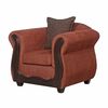 Juego de Living Black Factory Barcelona Sofá 3 Cuerpos + Dos Sillones 1 Cuerpo Terracota