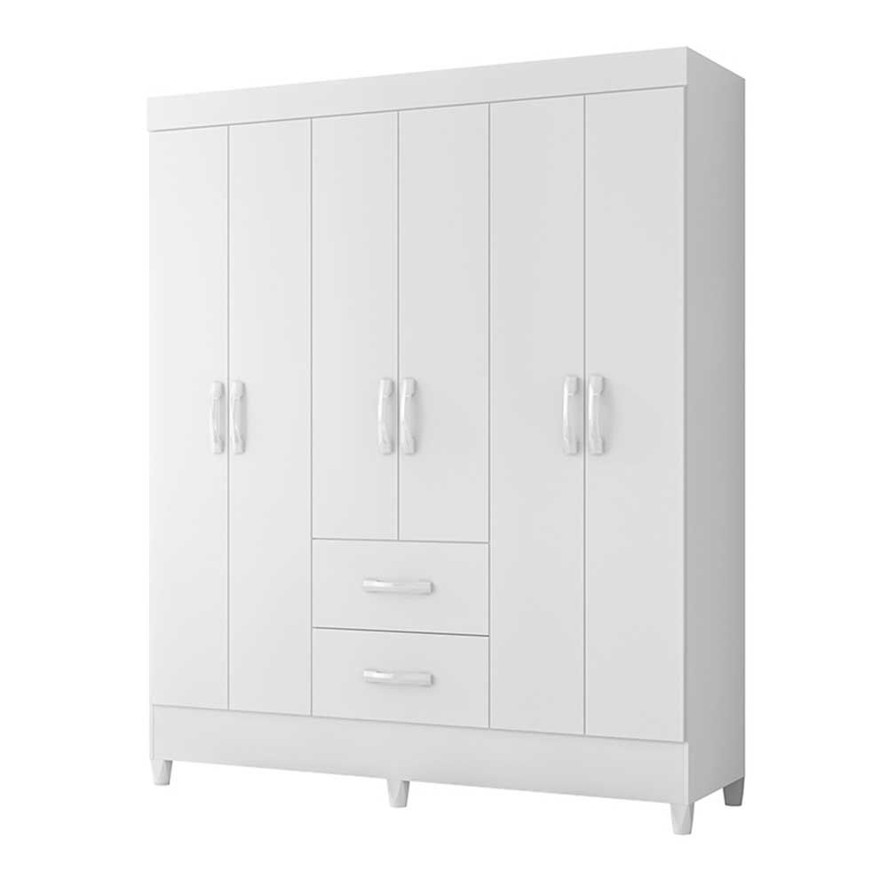 Clóset Vekkahome Mobi 6 Puertas 2 Cajones Blanco
