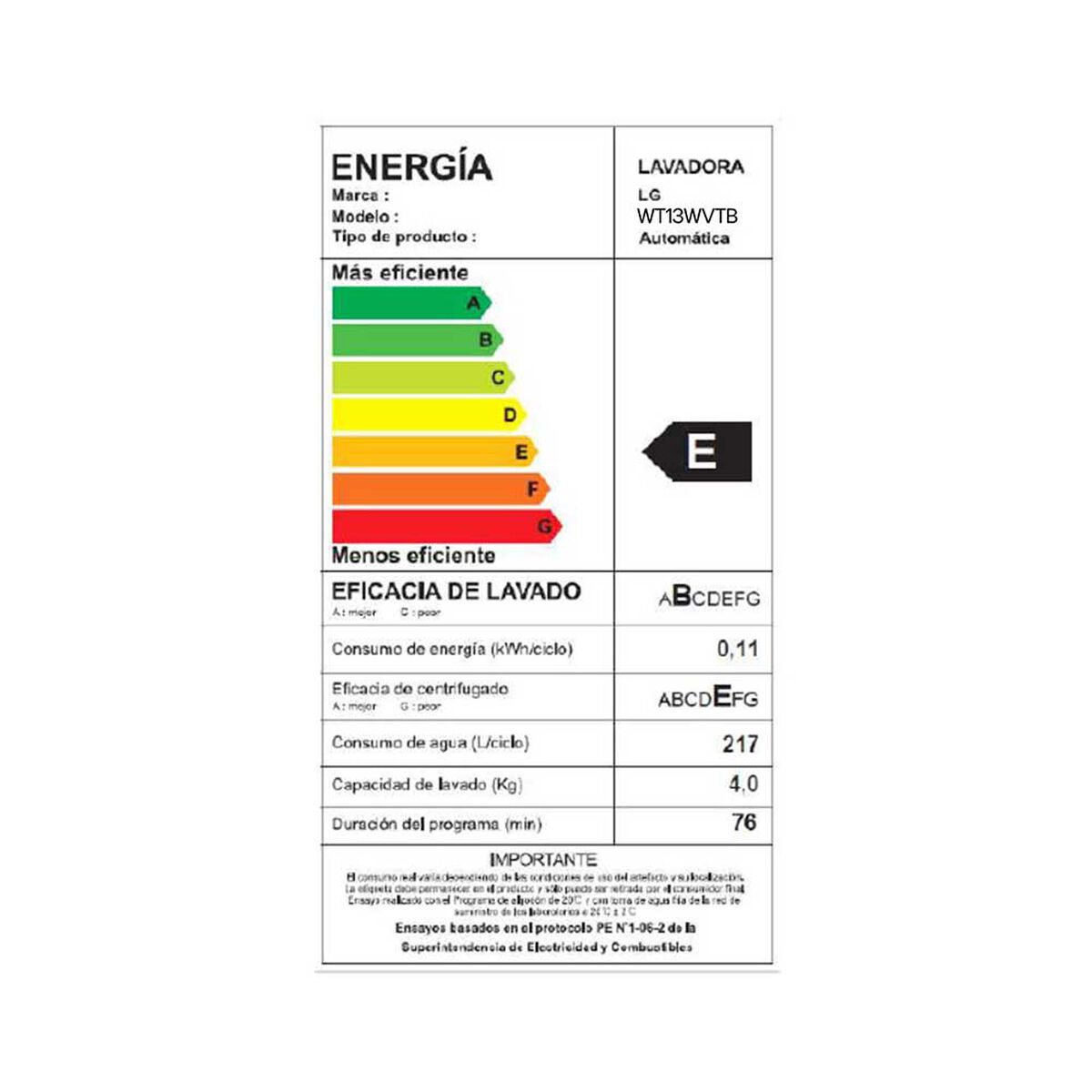 Lavadora Carga Superior LG WT13WVTB 13 Kg