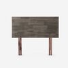 Cama Europea Rosen 1 Plaza Wave + Respaldo Tabor Grafito