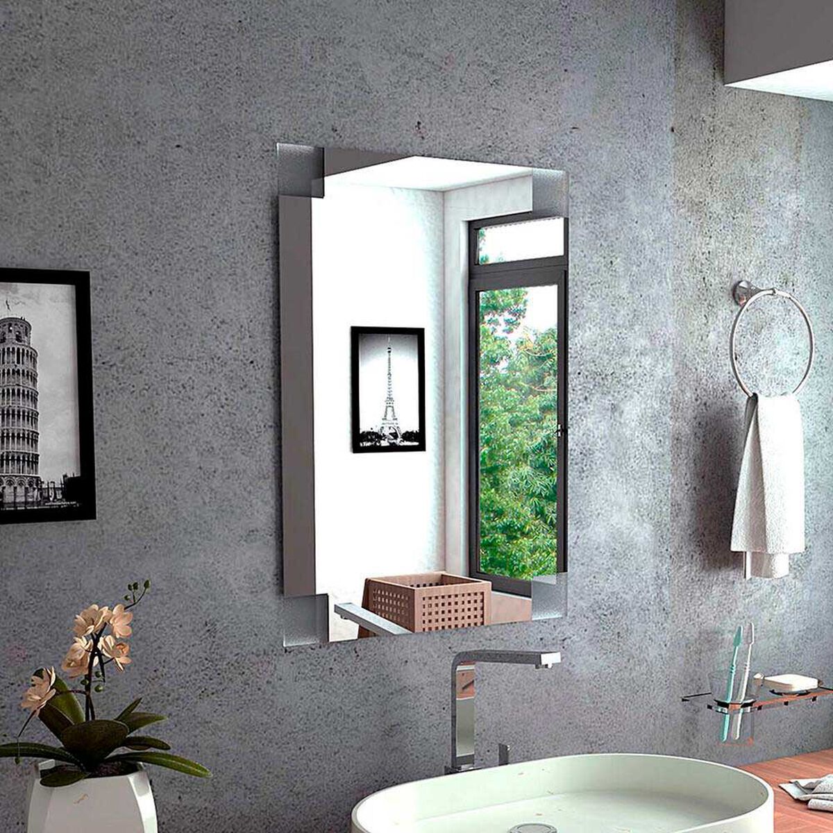 Mueble de Lavamanos + Espejo TuHome Madrid