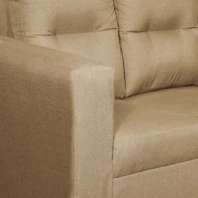 Imagen 2 del producto Juego de Living Diseño A&M Home Loreto Sofá 3 Cuerpos + 2 Pouf 1 Cuerpo Beige