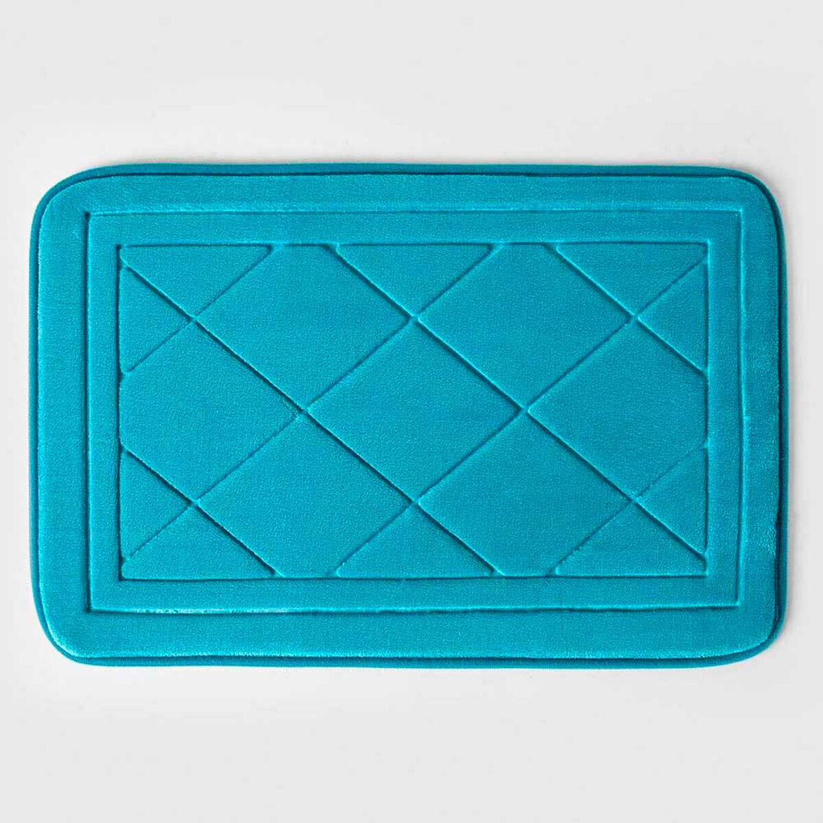 Piso de Ba&ntilde;o American Family Embossed Foam 40 x 60 cm Turquesa