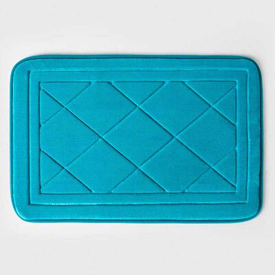 Piso de Ba&ntilde;o American Family Embossed Foam 40 x 60 cm Turquesa