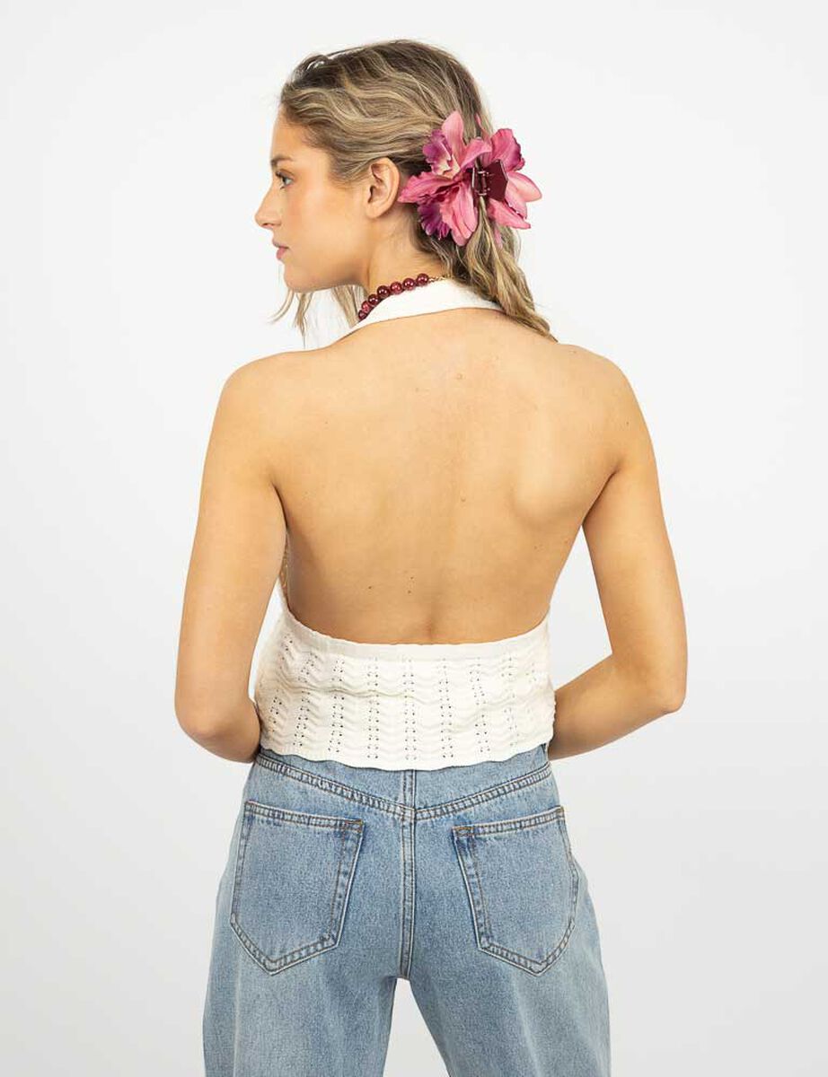 Poleta Crochet Sin Mangas Mujer Icono