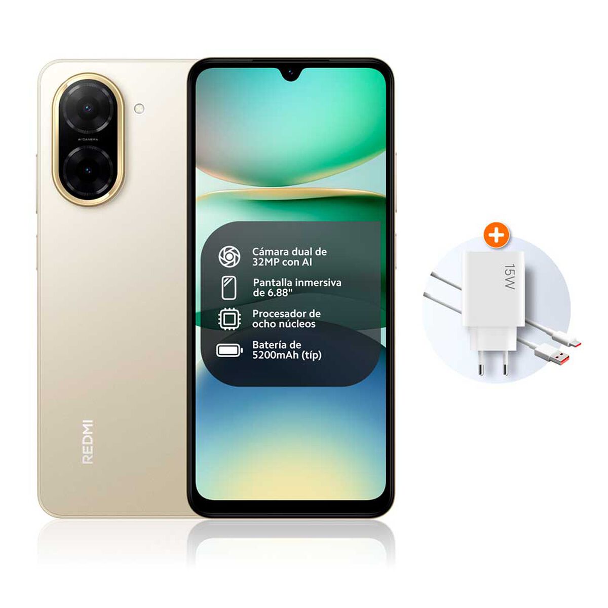 Celular Xiaomi A5 128GB 6,88" Dorado Liberado
