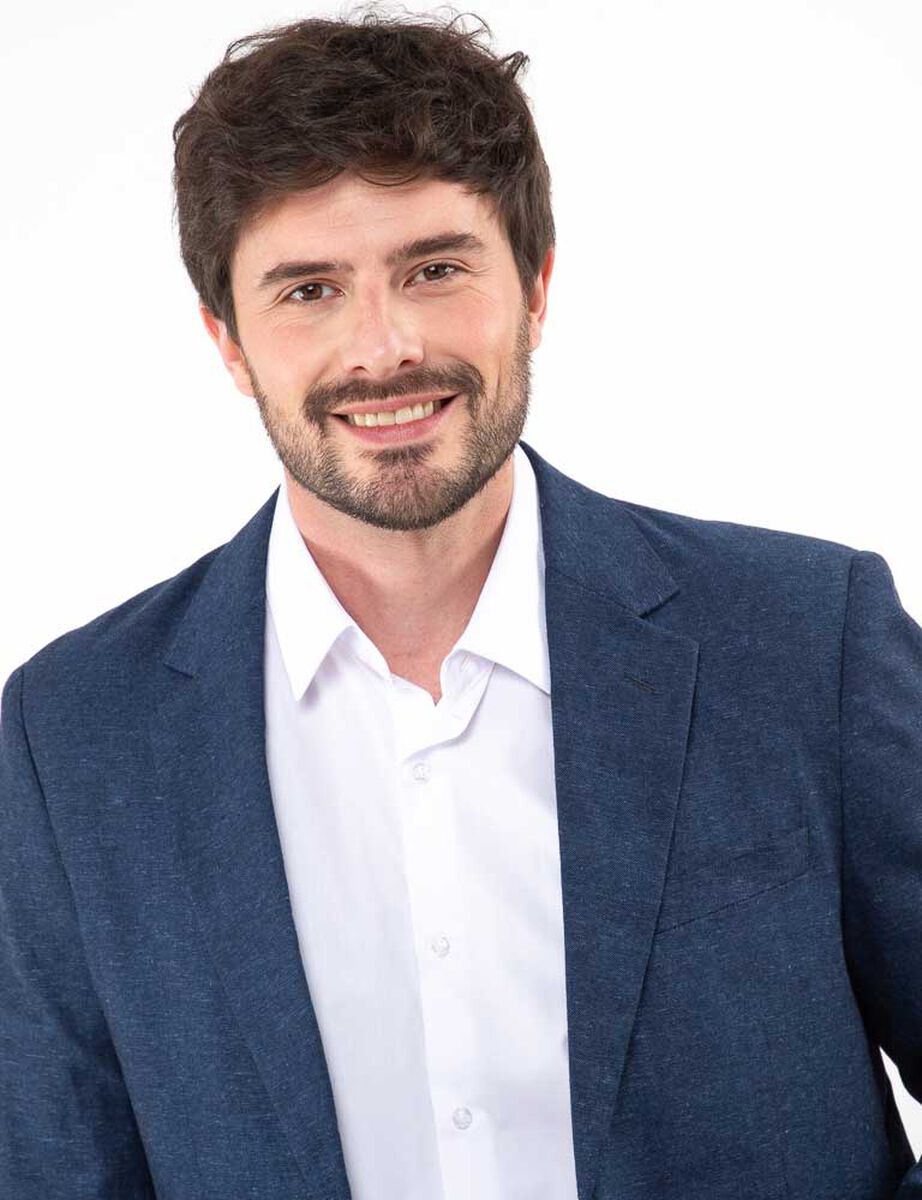 Vest&oacute;n Lino Regular Hombre Zibel