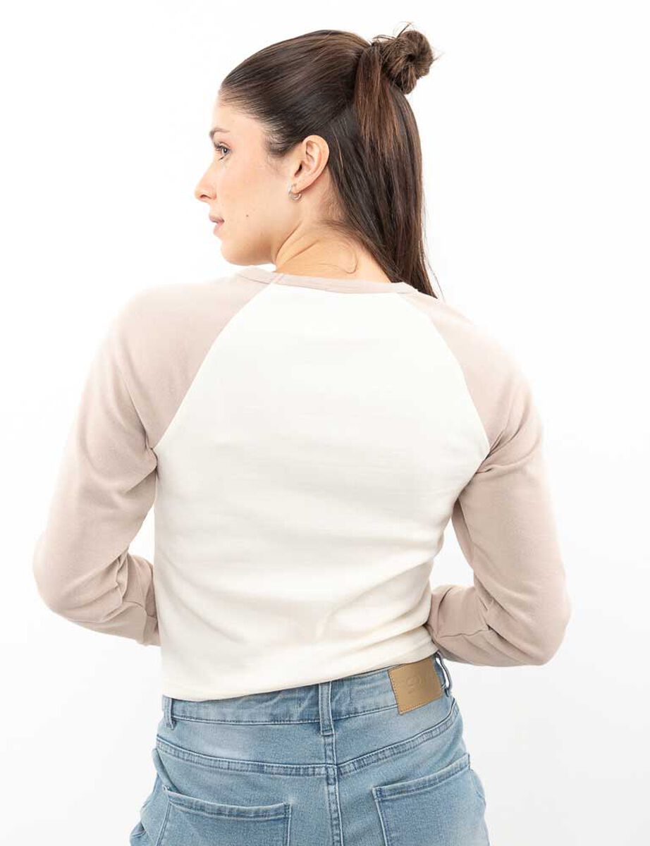 Polera Raglán Con Estampado Mujer Icono