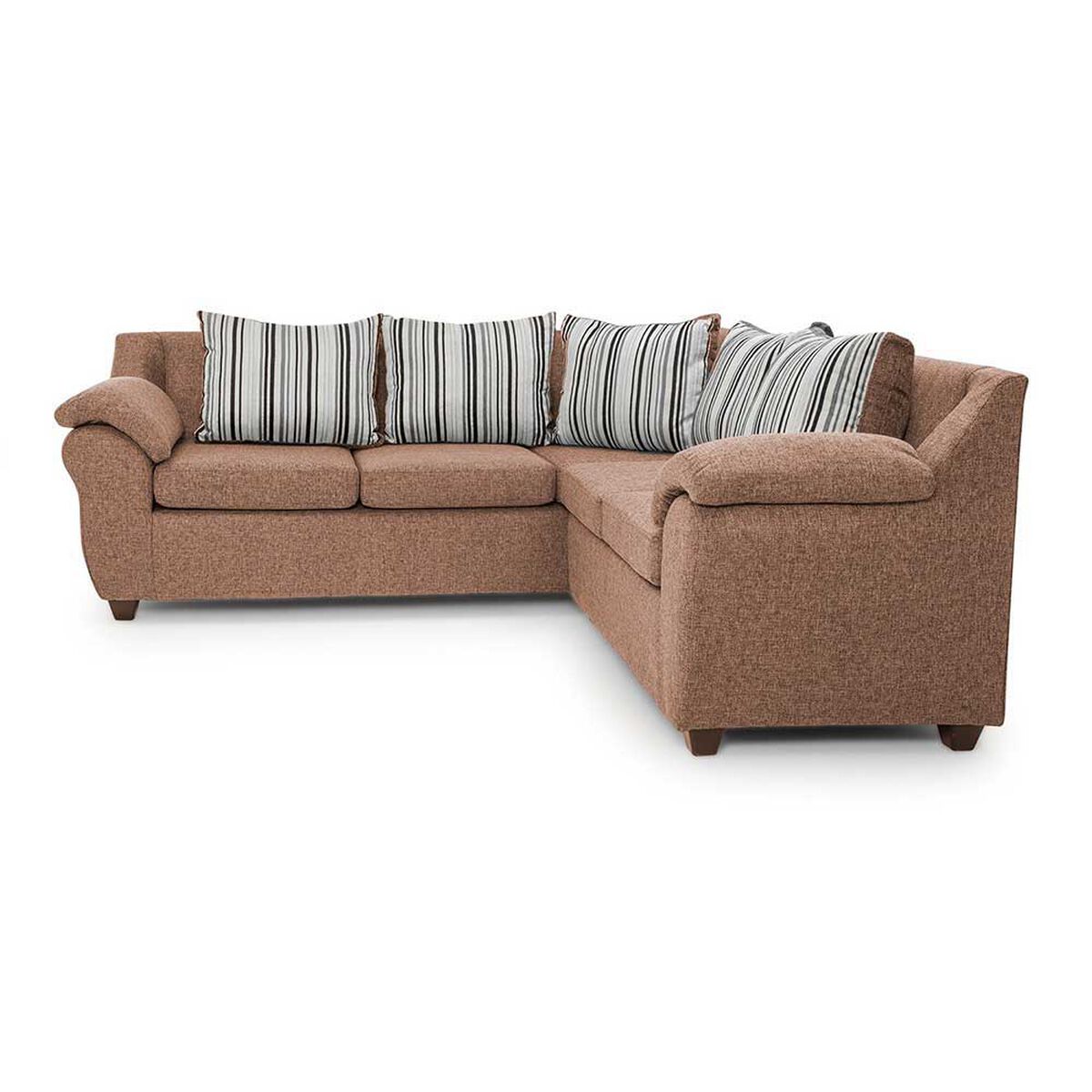 Sofá Seccional Muebles MPR Cattaleya 5 Café