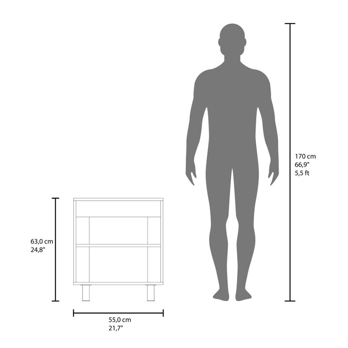 Mueble para Lavamanos Tuhome Marlo Fresno Europeo Blanco