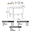 Pouf Latam Home Lyon Tela Velvet Negro