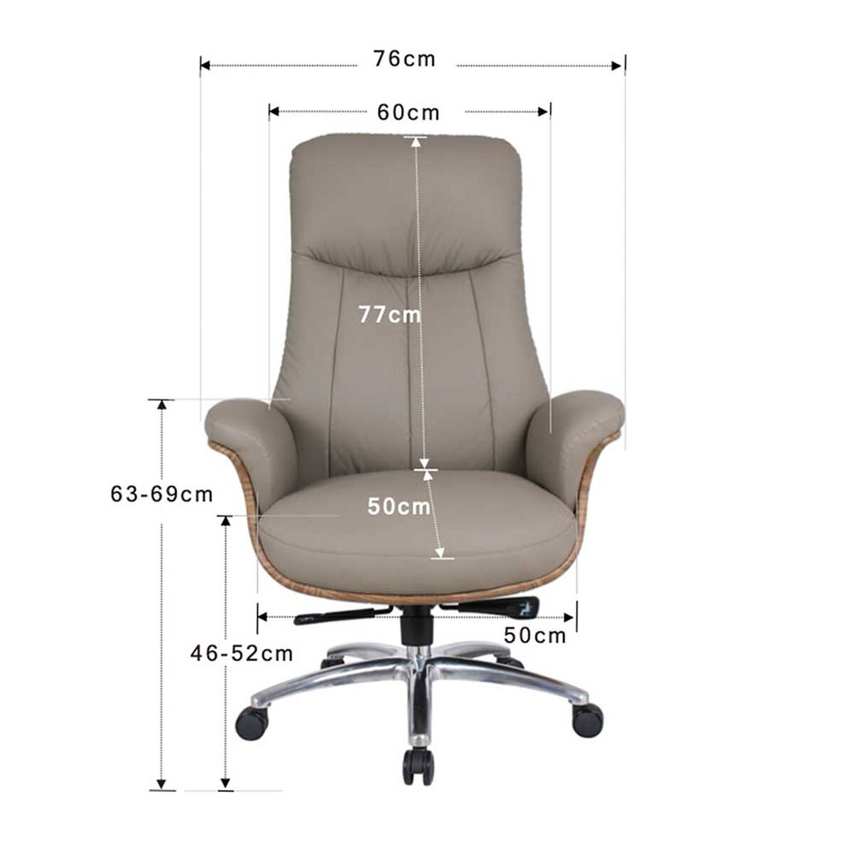 Silla de Escritorio Rodler Comfort Gris