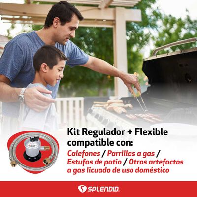 Imagen 2 del producto Regulador de Gas Splendid A235itG1 + Flexible