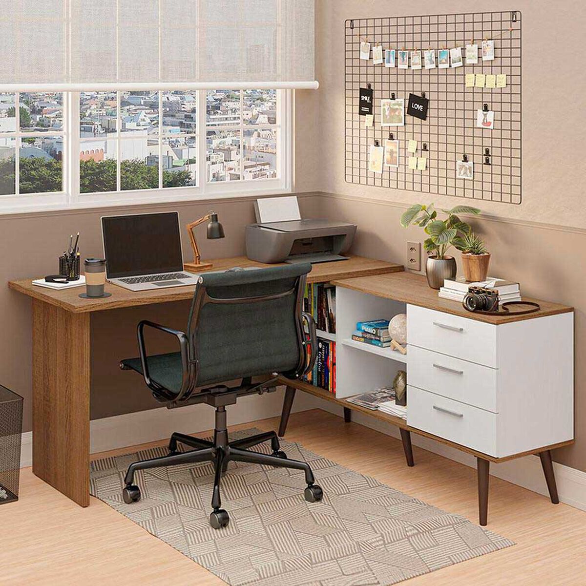 Escritorio Vekkahome Lisboa Blanco