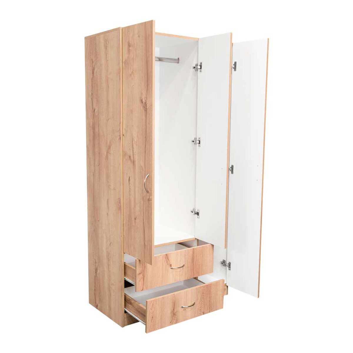 Closet Tuhome Austral 2 Cajones 3 Puertas Duna-Blanco
