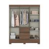 Clóset Home Mobili Mata 6 Puertas 2 Cajones Café