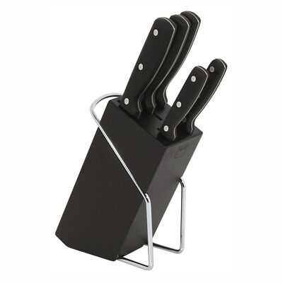 Juego 3 Cuchillos Acero Inoxidable Magefesa Blade + Taco Madera Negro