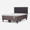 Cama Europea Rosen 2 Plazas New Style 4 + Respaldo Grafito